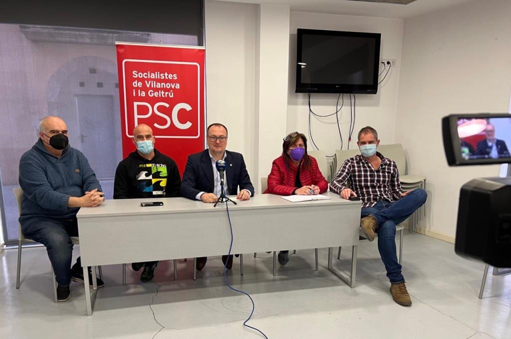 Roda de premsa del PSC de Vilanova. PSC