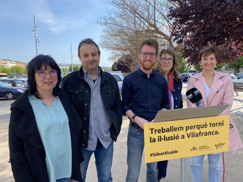 Roda de premsa d'ERC Vilafranca. Eix