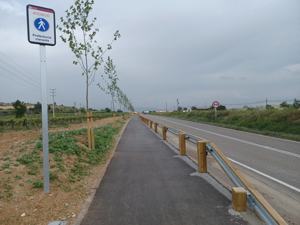 S’inaugura el nou itinerari de vianants entre Vilafranca i les Cabanyes. Ajuntament de Vilafranca