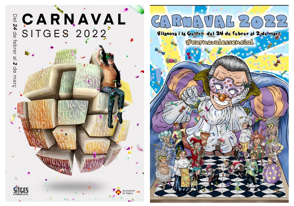 Sitges i Vilanova posen a prova l'engranatge del Carnaval 2022 amb la presentació dels seus cartells. EIX