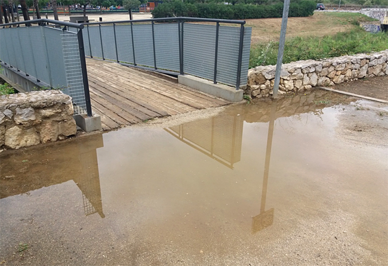Toll d'aigua al Parc de la Torre d'Enveja. Ferran Savall