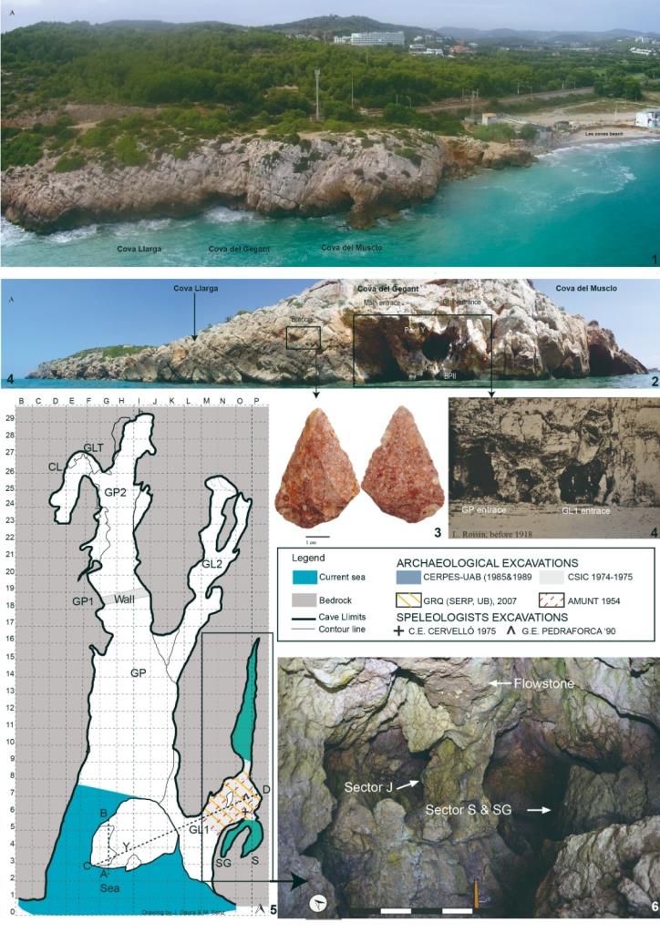 Un nou estudi científic de la Cova del Gegant de Sitges revela l’alta mobilitat dels Neandertals  . © Fotos Joan Daura i Mont