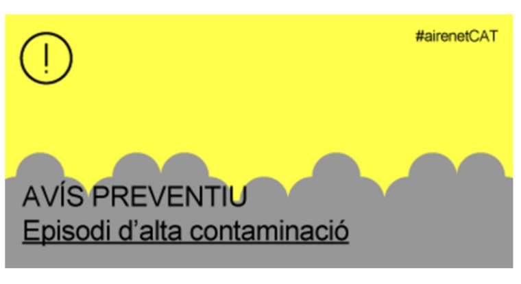 Una nova arribada de pols africana fa activar l'avís preventiu per partícules a tot Catalunya. Generalitat de Catalunya