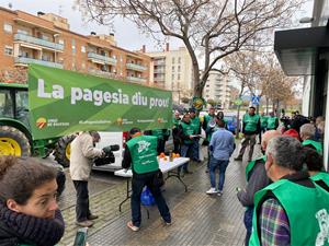 Unió de Pagesos denuncia al Mercadona de Vilafranca 'els preus ruïnosos a la pagesia'. Unió de Pagesos