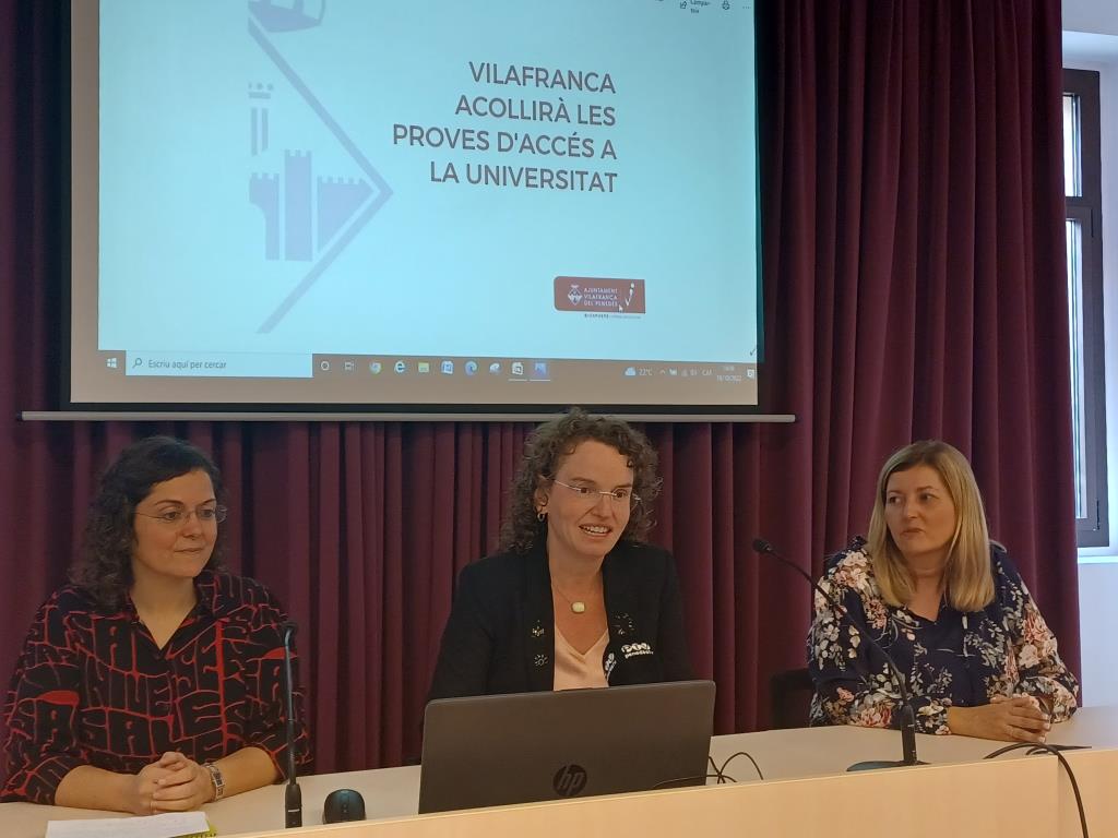 Vilafranca acollirà les Proves d’Accés a la Universitat el proper mes de juny. Ajuntament de Vilafranca