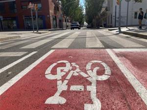 Vilanova completa la connexió de mar a muntanya amb el carril bici de la rambla Pirelli. Ajuntament de Vilanova