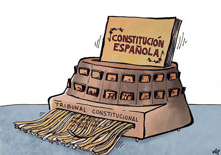 Vinyeta Tribunal Constitucional. Eix