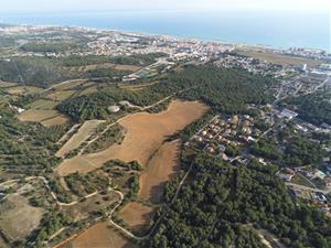 Vista aèria de Cunit. Eix