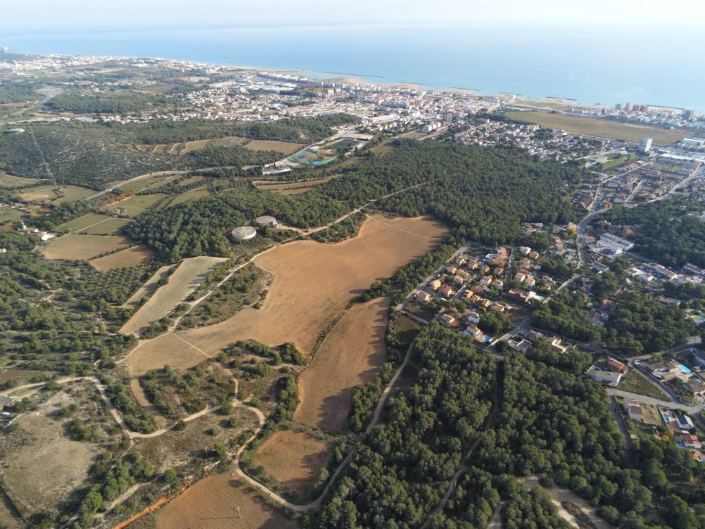 Vista aèria de Cunit. Eix