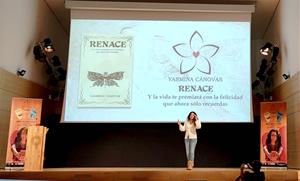  Yasmina Cánovas a la presentació a l’Auditori de l’Escola Municipal de Música Pau Casals. Eix