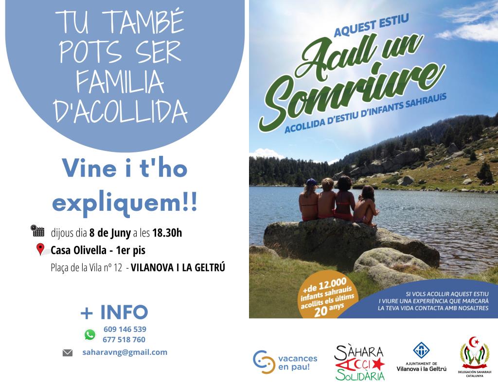 Acció Solidària amb el Sàhara busca famílies a l'Alt Penedès i Garraf per acollir infants aquest estiu. EIX