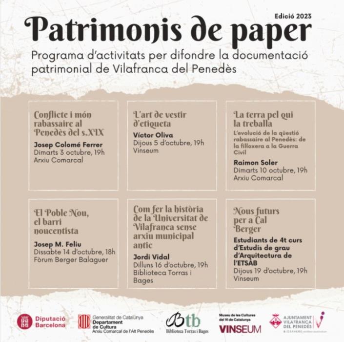 3a edició del ‘Patrimonis de paper’