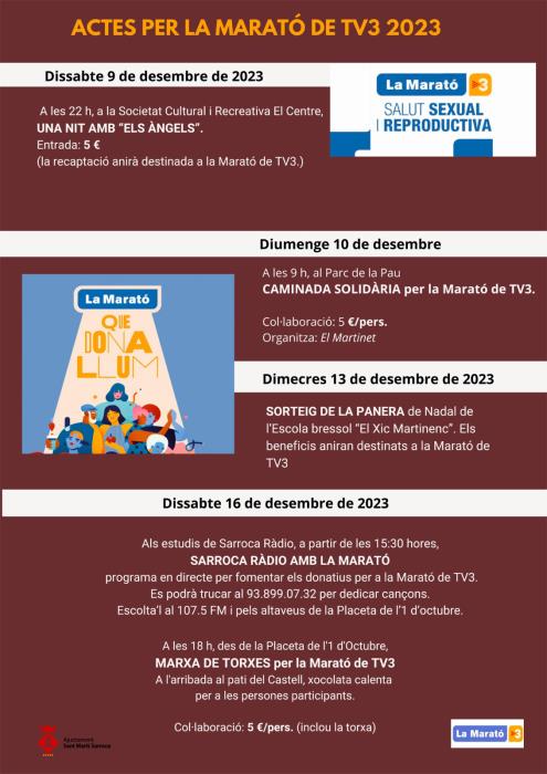 Actes de la Marató de TV3 a Sant Martí Sarroca