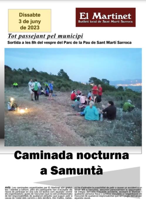 Caminada nocturna a Samuntà