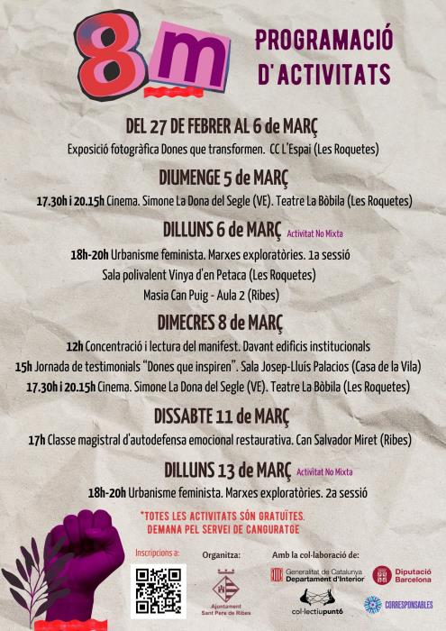 Cartell activitats Dia Internacional de les Dones