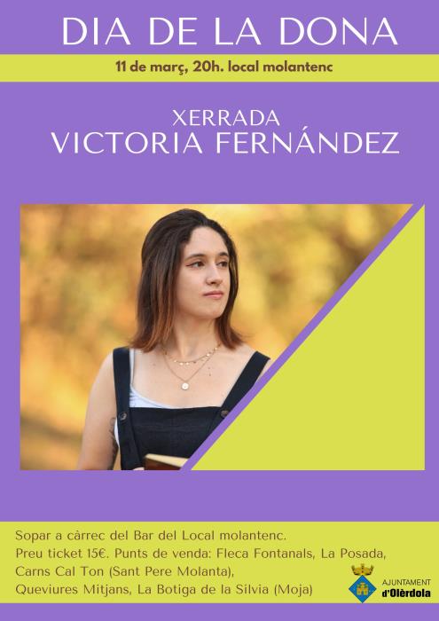 Commemoració del 8M a Olèrdola amb xerrada de la jove escriptora Victoria Fernández