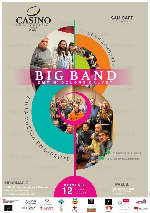 COMUNICACIÓ CASINO VILAFRANCA // CONCERT BIG BAND (DIUMENGE, 12 MARÇ, 12:00H)