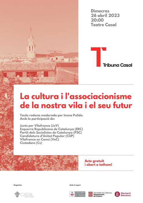 Debat cultural amb els partits polítics de l'Ajuntament de Vilafranca