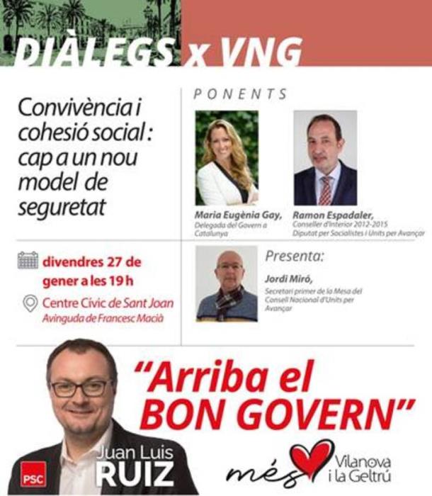 Debats DIALEGS X VNG, dedicat a la convivència i seguretat a les ciutats