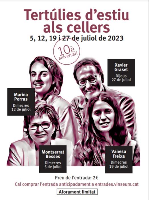 Desè cicle Tertúlies d'estiu als cellers