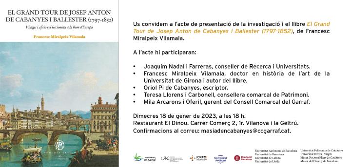 El Grand Tour de Josep Anton de Cabanyes i Ballester