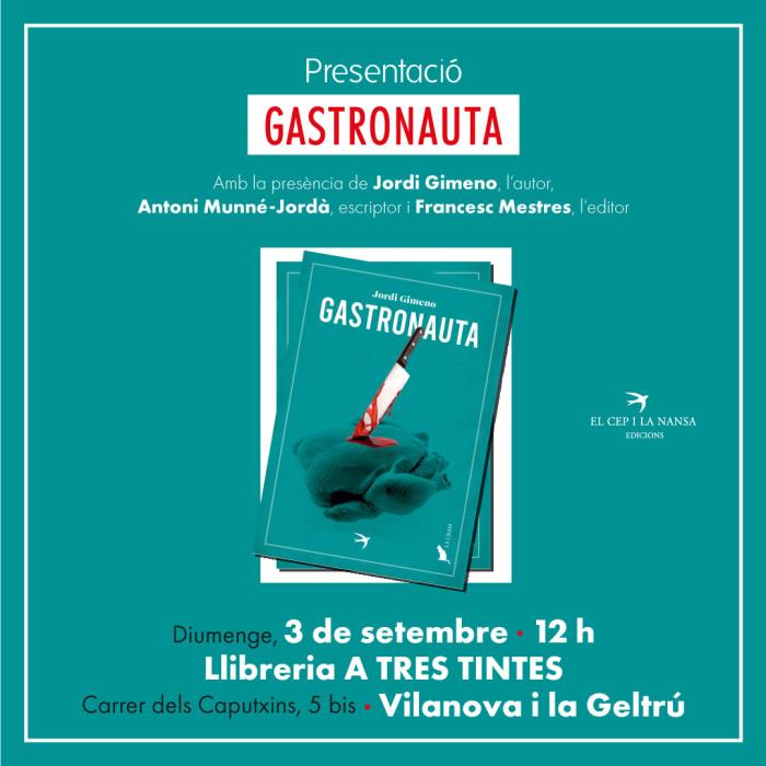 Jordi Gimeno, cuiner i escriptor, presenta Gastronauta