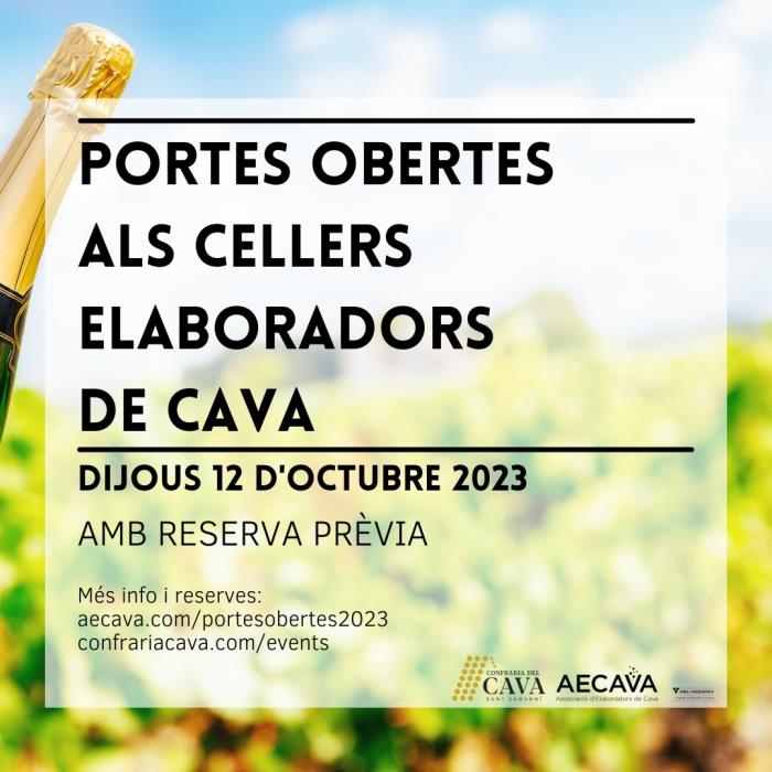 Jornada de Portes Obertes del 12 d’octubre als cellers elaboradors de cava