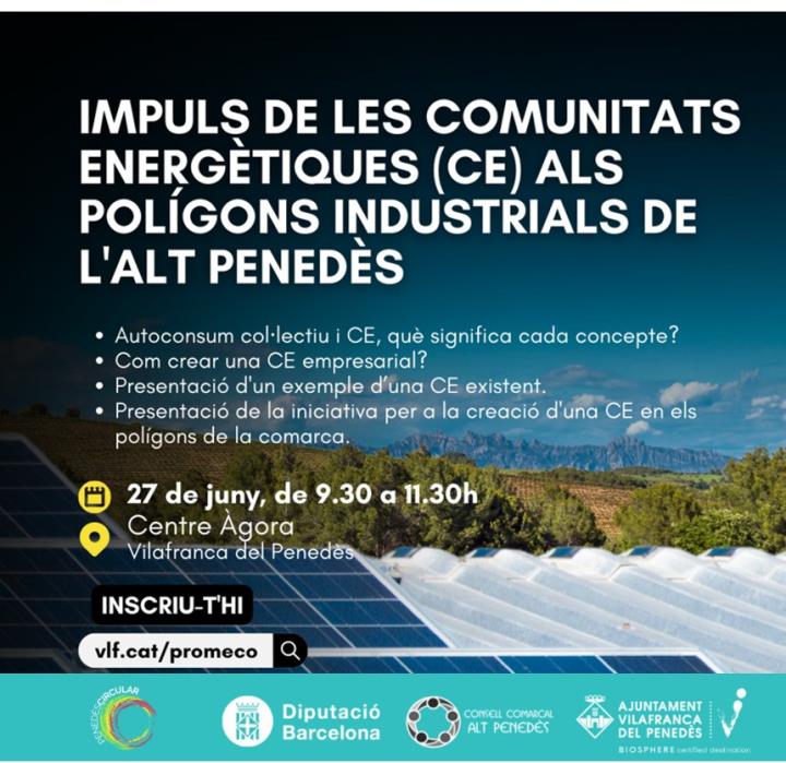 Jornada formativa per impulsar la creació de comunitats energètiques als polígons del Penedès