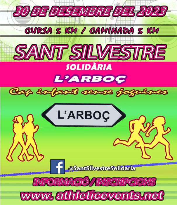 L’Arboç organitza la 5ª Sant Silvestre Solidària – Cap infant sense joguines!!