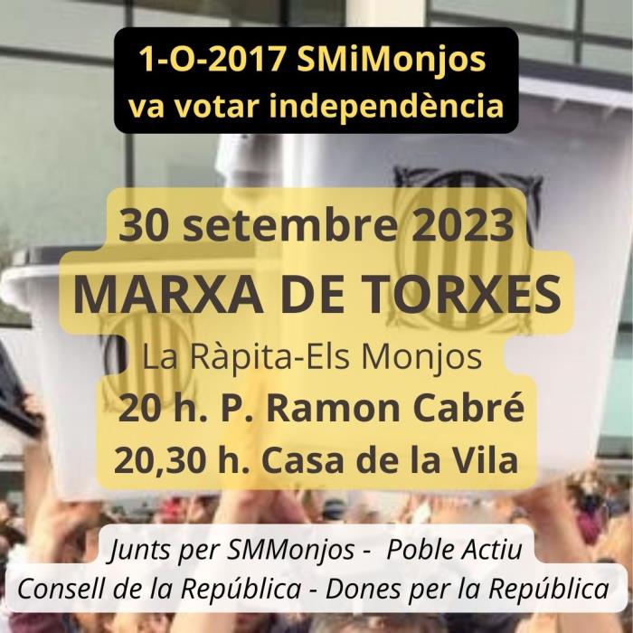 Marxa de Torxes per conmemorar l'aniversari del 1 d'octubre del 2017