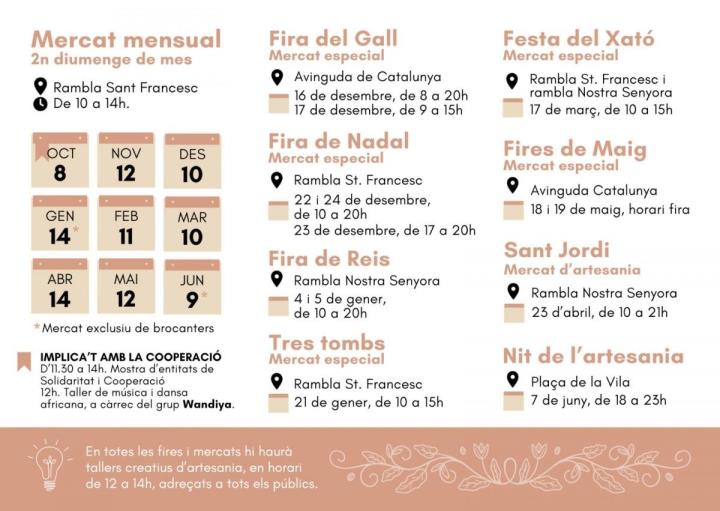Nova temporada del mercat d’artesania, brocanters i pintura de Vilafranca