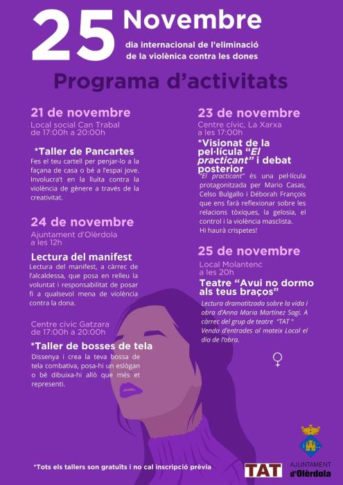 Olèrdola commemorarà el 25N 