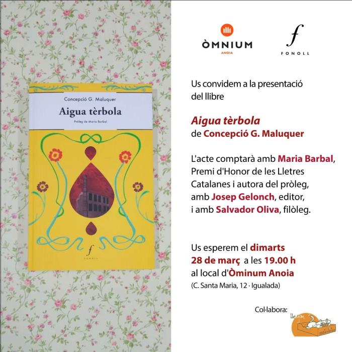 Presentació del llibre Aigua tèrbola de Concepció G. Maluquer