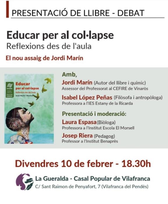 PRESENTACIÓ DEL LLIBRE EDUCAR PER AL COL·LAPSE