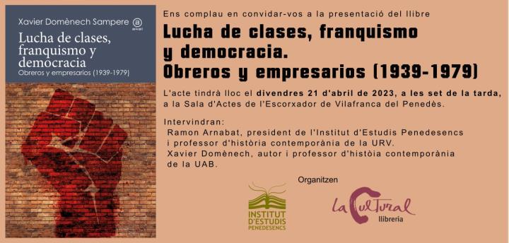 Presentació del llibre Lucha de clases, franquismo y democràcia, 1939-1979