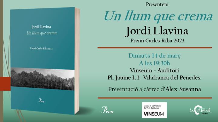 Presentació d'Un llum que crema de Jordi Llavina