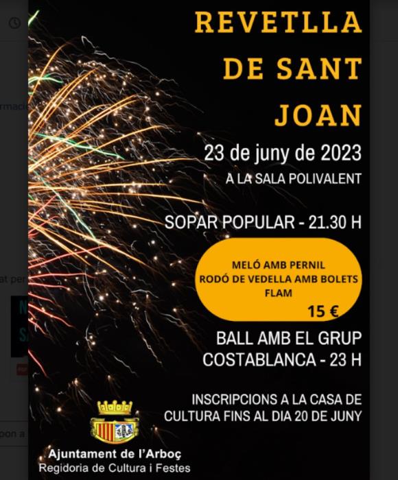 Revetlla de Sant Joan a l'Arboç