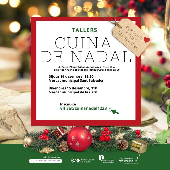 Tallers de cuina de Nadal als Mercats Municipals