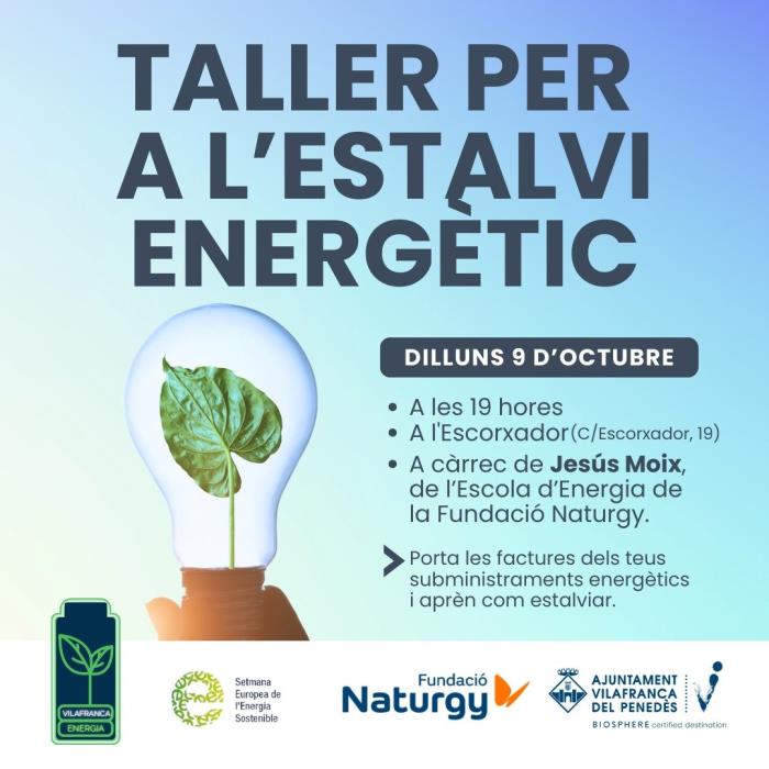 Xerrada-taller per aprendre a estalviar en els subministraments energètics