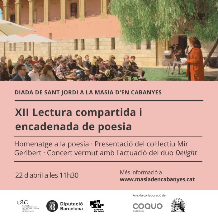 XII Lectura compartida i encadenada de poesia a la Masia d'en Cabanyes