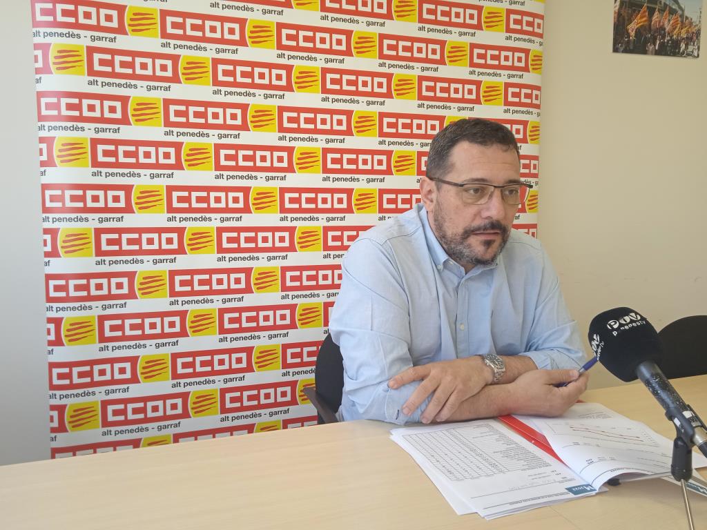 Albert Rodríguez Mihi, secretari de socioeconomia i polítiques públiques de CCOO Alt Penedès-Baix Llobregat-Anoia-Garraf. Ramon Filella