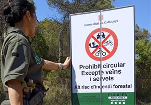 Alerta per l'elevat perill d'incendi forestal durant els pròxims dies. Generalitat de Catalunya