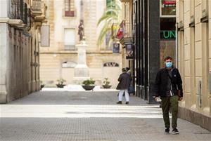 Carrers buits durant la pandèmia. Eix