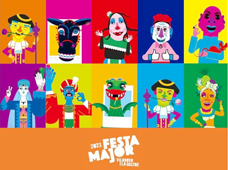 Cartell de la Festa Major de Vilanova 2023. Carlos Cubeiro