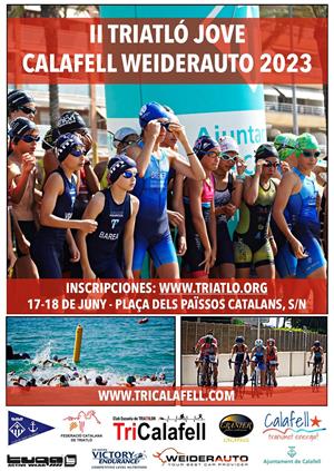 Cartell triatló jove Calafell