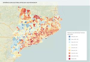Cens electoral: Barcelona, la ciutat on més baixa, mentre puja més d'un 12% a Roda de Berà, Cunit, Vacarisses i Calafell. ACN