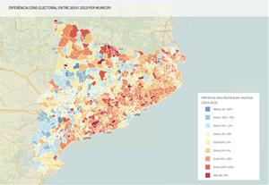 Cens electoral: Barcelona, la ciutat on més baixa, mentre puja més d'un 12% a Roda de Berà, Cunit, Vacarisses i Calafell. ACN