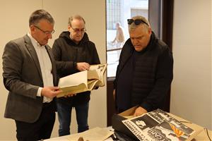 Cessió de l'arxiu Rossell-Raventós a l'Arxiu Municipal de Sant Sadurní d'Anoia. Ajt Sant Sadurní d'Anoia