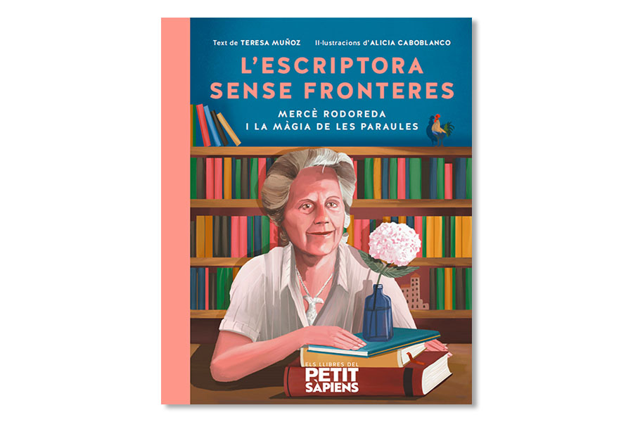 Coberta de 'L’escriptora sense fronteres' de Teresa Muñoz. Eix