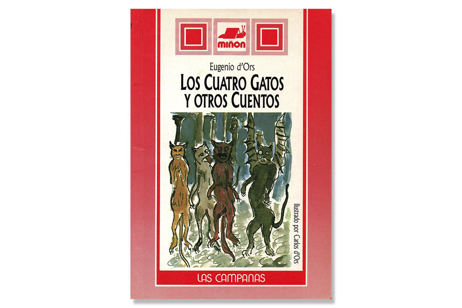 Coberta de 'Los cuatro gatos y otros cuentos', d'Eugeni d'Ors. Eix